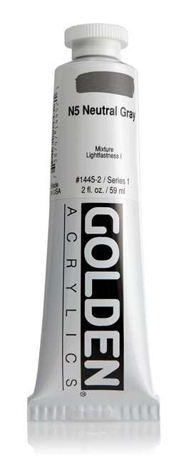 Golden Heavy Body Acrylic Paint N5 Neutral Gray 59ml