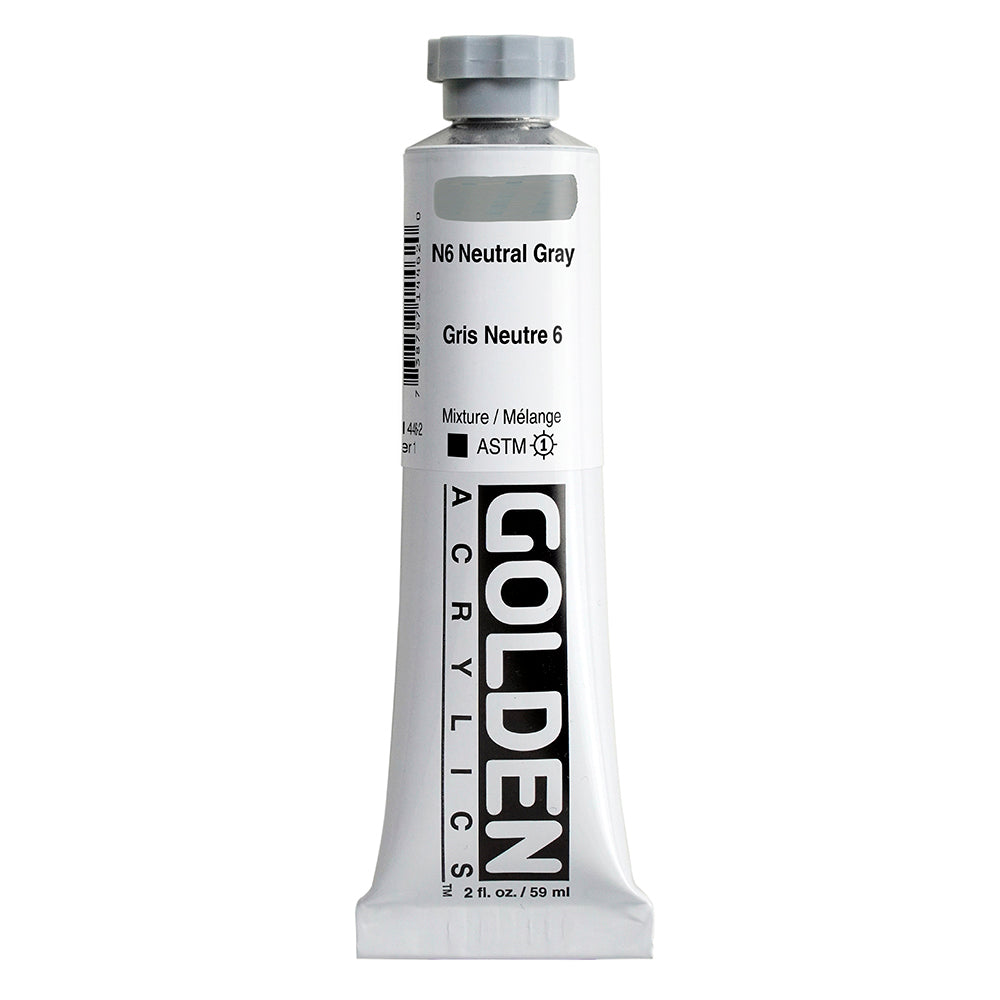 Golden Heavy Body Acrylic Paint N6 Neutral Gray