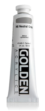 Golden Heavy Body Acrylic Paint N6 Neutral Gray 59ml
