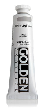 Golden Heavy Body Acrylic Paint N7 Neutral Gray 59ml