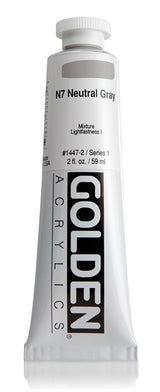 Golden Heavy Body Acrylic Paint N7 Neutral Gray 59ml