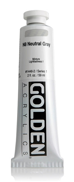 Golden Heavy Body Acrylic Paint N8 Neutral Gray 59ml