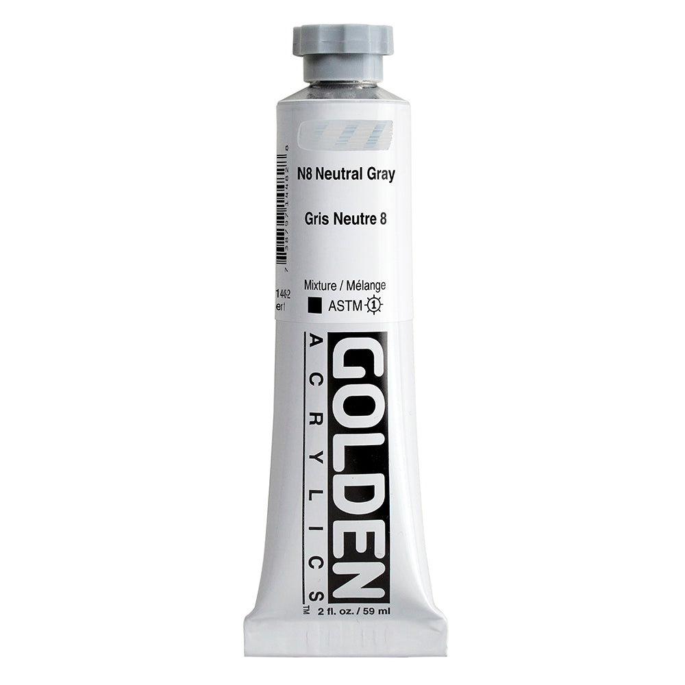 Golden Heavy Body Acrylic Paint N8 Neutral Gray