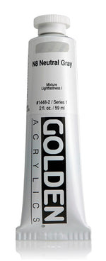 Golden Heavy Body Acrylic Paint N8 Neutral Gray 59ml