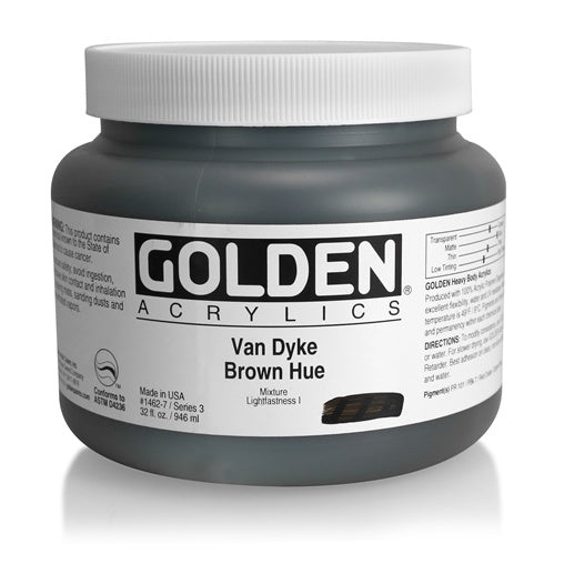 Golden Heavy Body Acrylic Paint Van Dyke Brown Hue