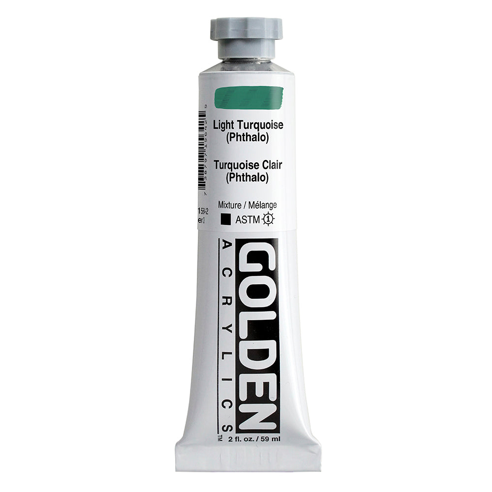 Golden Heavy Body Acrylic Paint Light Turquoise (Phthalo)
