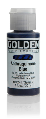 Golden Fluid Acrylic Paint Anthraquinone Blue 30ml