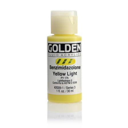 Golden Fluid Acrylic Paint Benzimidazolone Yellow Light