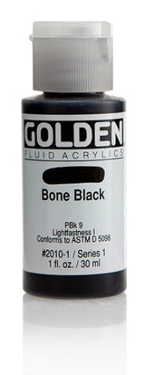 Golden Fluid Acrylic Paint Bone Black 30ml