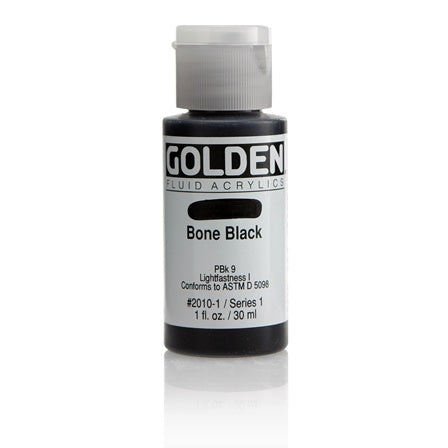 Golden Fluid Acrylic Paint Bone Black