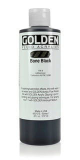 Golden Fluid Acrylic Paint Bone Black 237ml