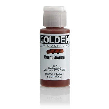 Golden Fluid Acrylic Paint Burnt Sienna