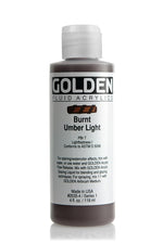 Golden Fluid Acrylic Paint Burnt Umber Light 118ml