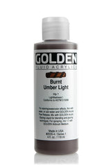 Golden Fluid Acrylic Paint Burnt Umber Light 118ml