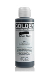 Golden Fluid Acrylic Paint Carbon Black 118ml