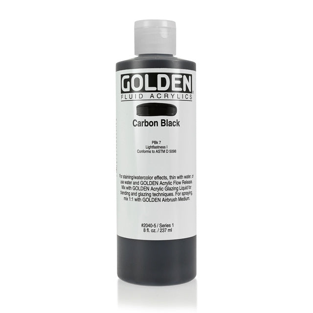 Golden Fluid Acrylic Paint Carbon Black