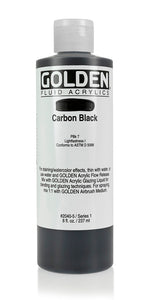 Golden Fluid Acrylic Paint Carbon Black 237ml