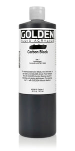 Golden Fluid Acrylic Paint Carbon Black 473ml