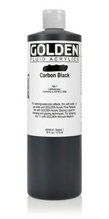 Golden Fluid Acrylic Paint Carbon Black 473ml