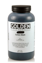 Golden Fluid Acrylic Paint Carbon Black 946ml