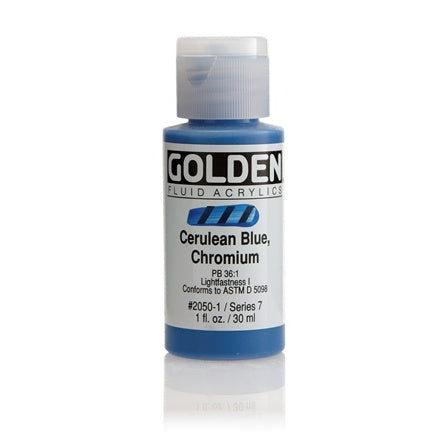 Golden Fluid Acrylic Paint Cerulean Blue Chromium