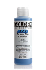 Golden Fluid Acrylic Paint Cerulean Blue Chromium 118ml