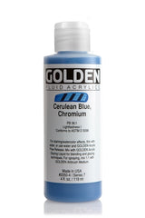 Golden Fluid Acrylic Paint Cerulean Blue Chromium 118ml