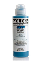 Golden Fluid Acrylic Paint Cerulean Blue Deep 118ml