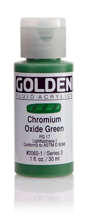 Golden Fluid Acrylic Paint Chromium Oxide Green 30ml