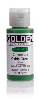 Golden Fluid Acrylic Paint Chromium Oxide Green 30ml