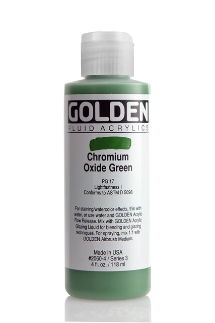 Golden Fluid Acrylic Paint Chromium Oxide Green 118ml