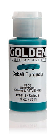 Golden Fluid Acrylic Paint Cobalt Turquoise 30ml