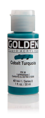 Golden Fluid Acrylic Paint Cobalt Turquoise 30ml