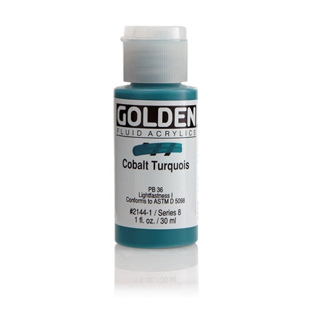 Golden Fluid Acrylic Paint Cobalt Turquoise