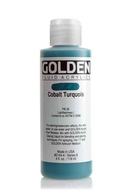 Golden Fluid Acrylic Paint Cobalt Turquoise 118ml
