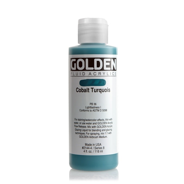 Golden Fluid Acrylic Paint Cobalt Turquoise