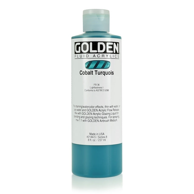 Golden Fluid Acrylic Paint Cobalt Turquoise