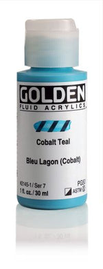 Golden Fluid Acrylic Paint Cobalt Teal 30ml