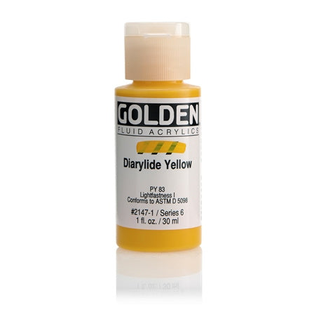 Golden Fluid Acrylic Paint Diarylide Yellow
