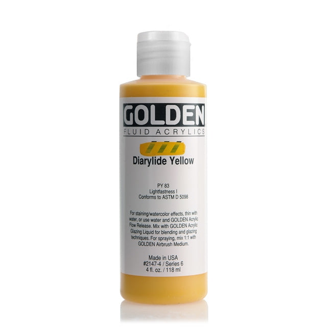Golden Fluid Acrylic Paint Diarylide Yellow