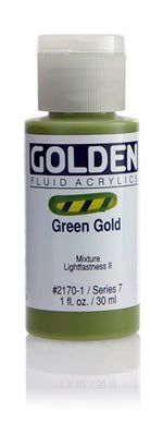 Golden Fluid Acrylic Paint Green Gold 30ml