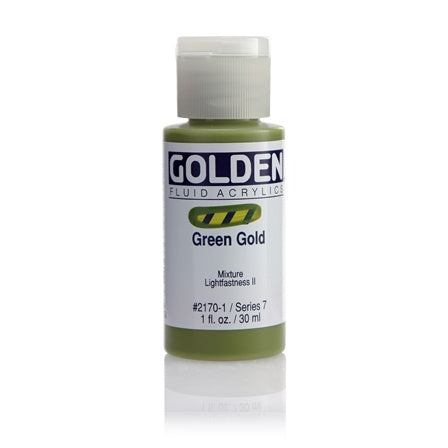 Golden Fluid Acrylic Paint Green Gold