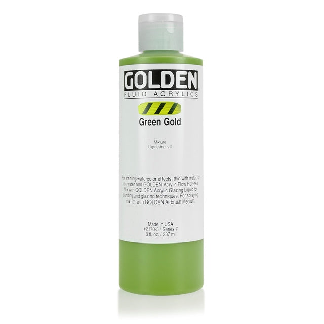 Golden Fluid Acrylic Paint Green Gold