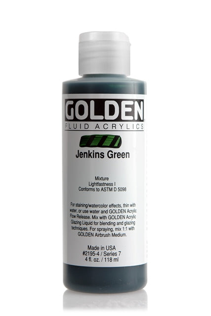 Golden Fluid Acrylic Paint Jenkins Green 118ml