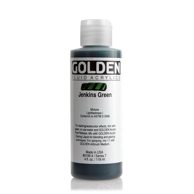 Golden Fluid Acrylic Paint Jenkins Green