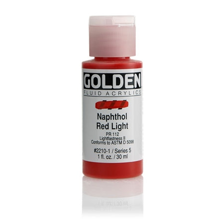 Golden Fluid Acrylic Paint Naphthol Red Light