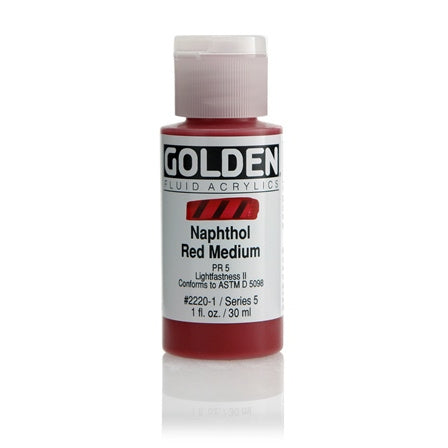 Golden Fluid Acrylic Paint Naphthol Red Medium
