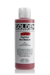 Golden Fluid Acrylic Paint Naphthol Red Medium 118ml