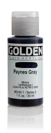 Golden Fluid Acrylic Paint Payne's Gray 30ml
