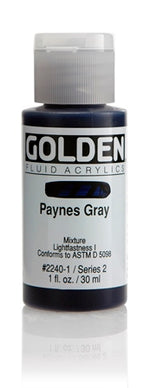Golden Fluid Acrylic Paint Payne's Gray 30ml